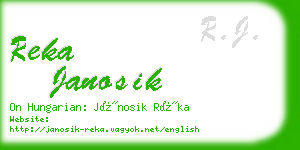 reka janosik business card